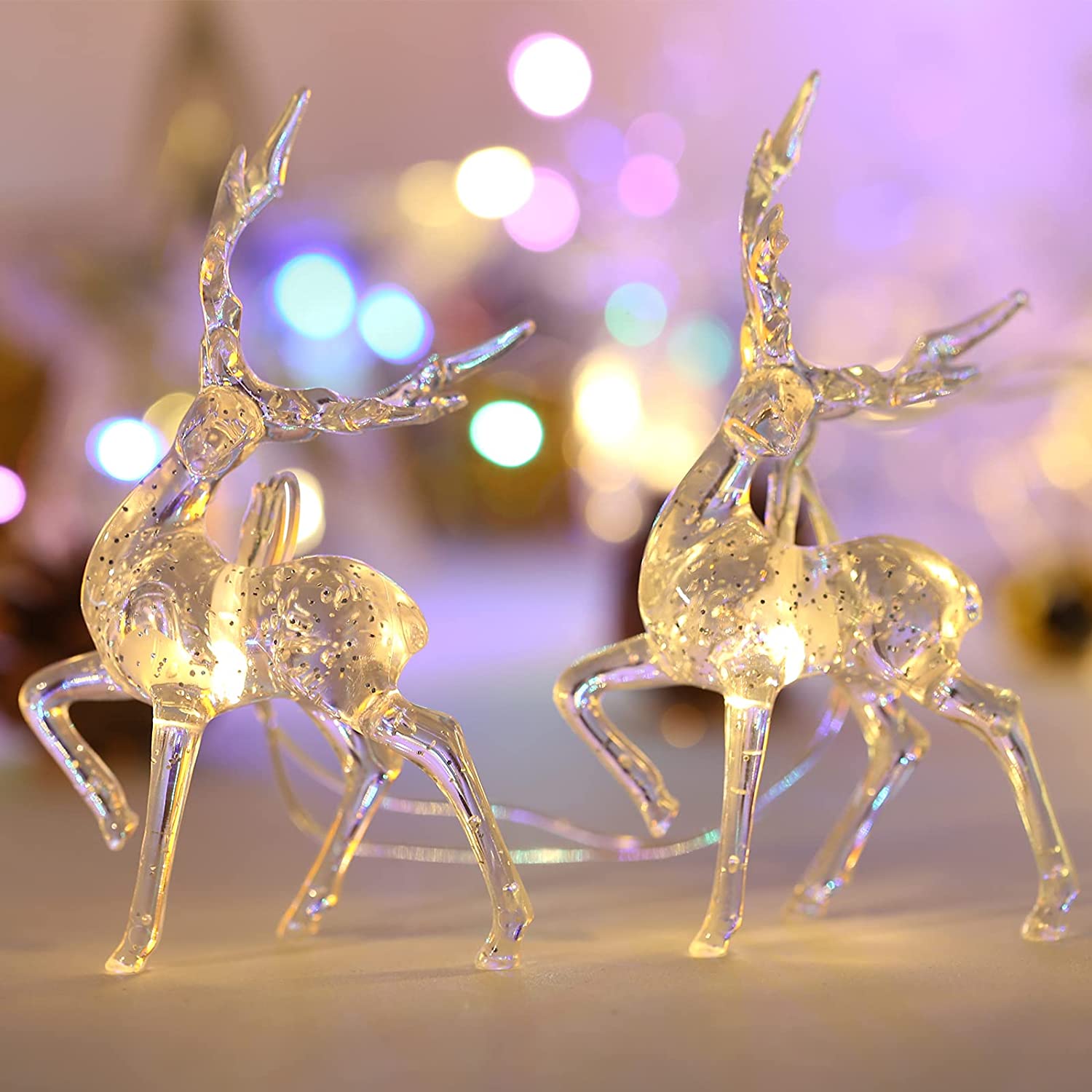 1.5M 10LED Christmas Reindeer String Lights