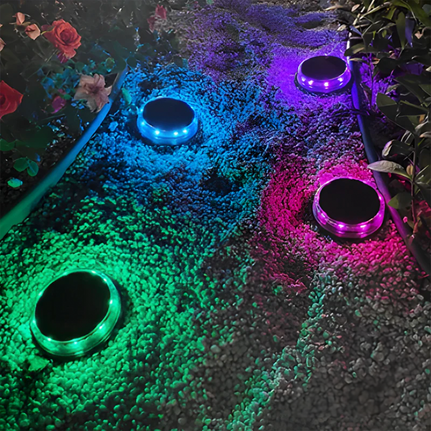 Colourful Solar Ground Light 2-Pack (Clearance Sale)