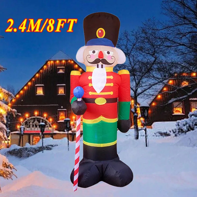1.8M Inflatable Santa Claus Backpack Decoration with LED Lights – Christmas Holiday Indoor & Outdoor Decor