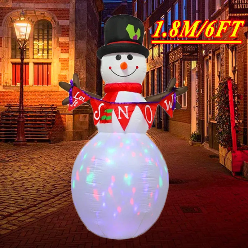 1.8M Inflatable Santa Claus Backpack Decoration with LED Lights – Christmas Holiday Indoor & Outdoor Decor