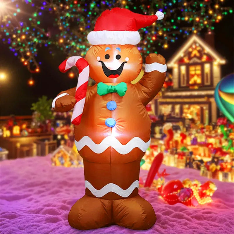 1.8M Inflatable Santa Claus Backpack Decoration with LED Lights – Christmas Holiday Indoor & Outdoor Decor