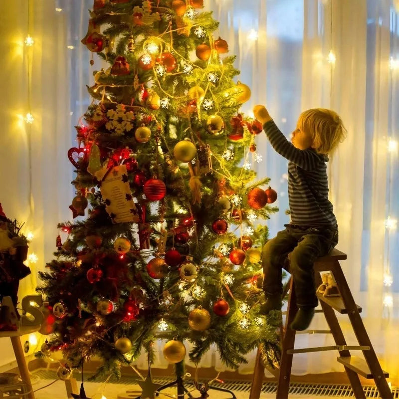 Snowflake LED Fairy Lights – USB/Battery, Indoor & Outdoor Christmas Decor