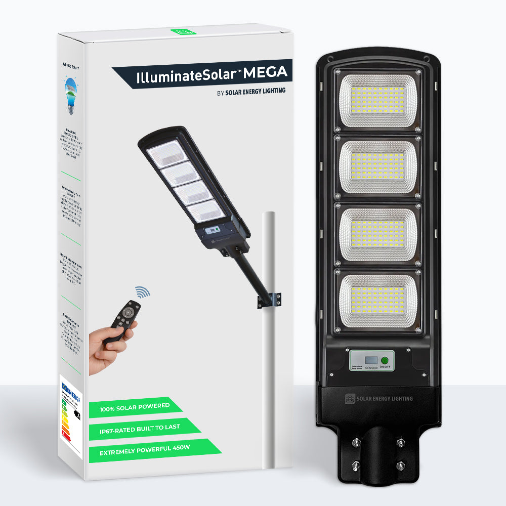 IlluminateSolarMega™ - The Ultimate 450W/6500 Lumens Ultra-Bright Solar Street Light Promotion