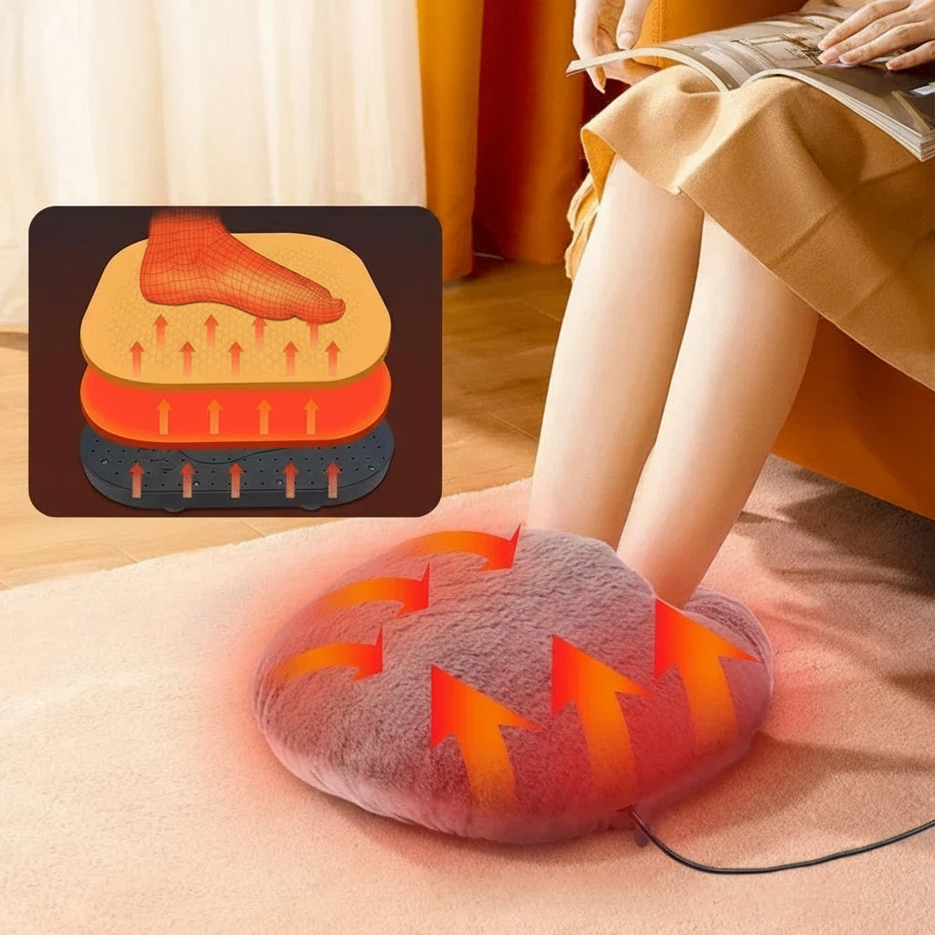 Electric Foot Warmer Heater Constant Temperature Heating Pad Soft Velvet Washable Winter Warm Foot for Home Bedroom Feet Warmer