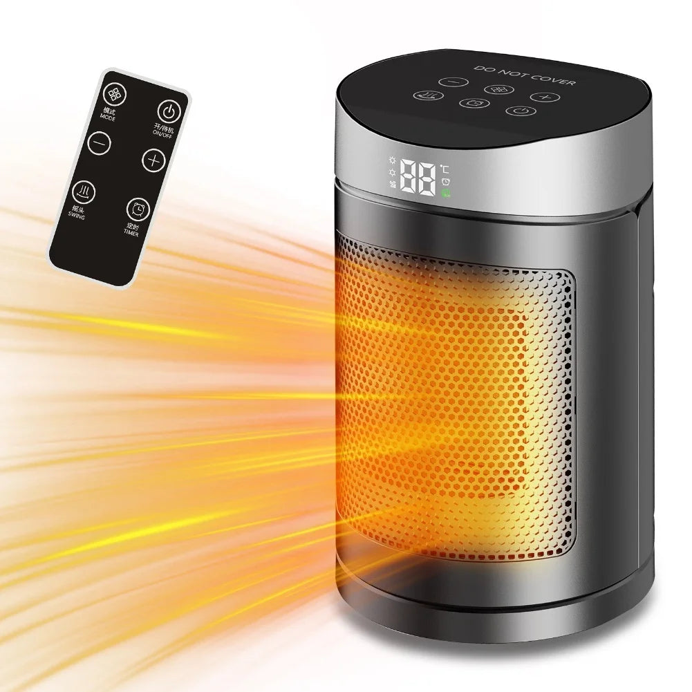 High-Power Portable Electric Space Heater with Adjustable Thermostat