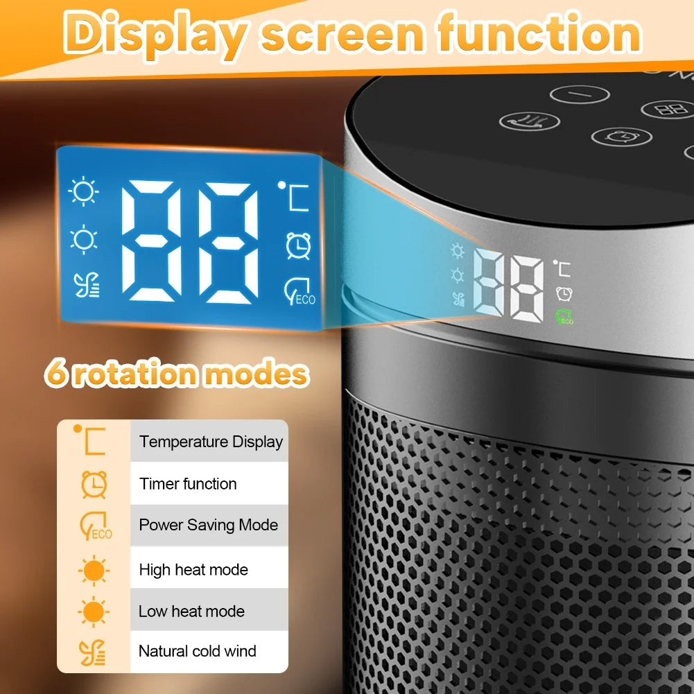 High-Power Portable Electric Space Heater with Adjustable Thermostat