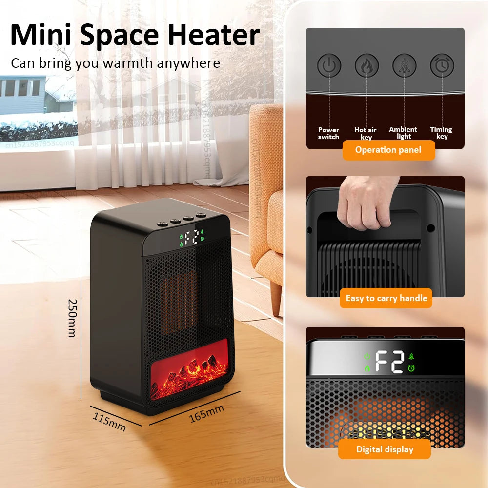 Portable Energy-Efficient Plug In Electric Heater