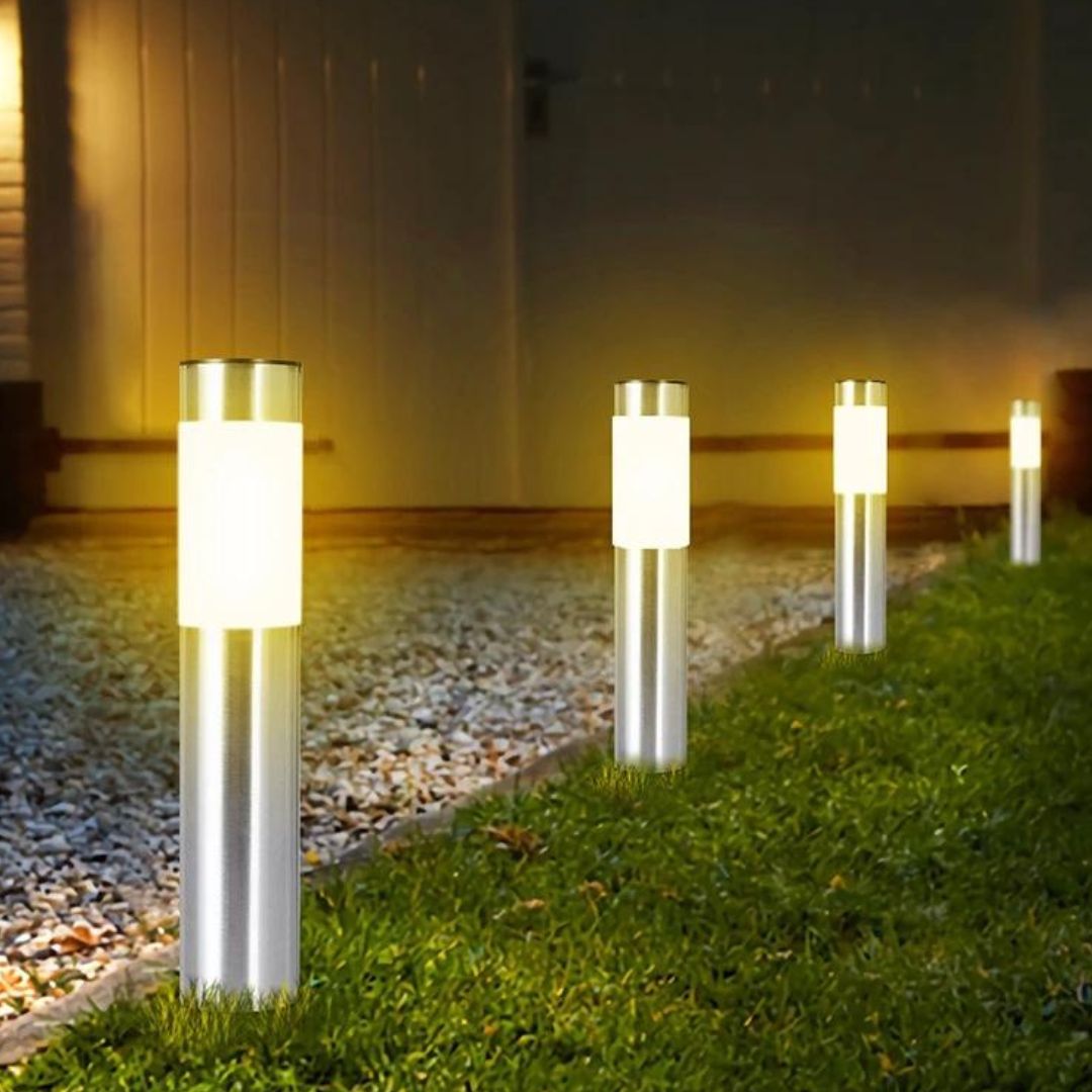 Luminex™ - Elegant Solar Bollard Lights (2 Pack) (Clearance Sale)