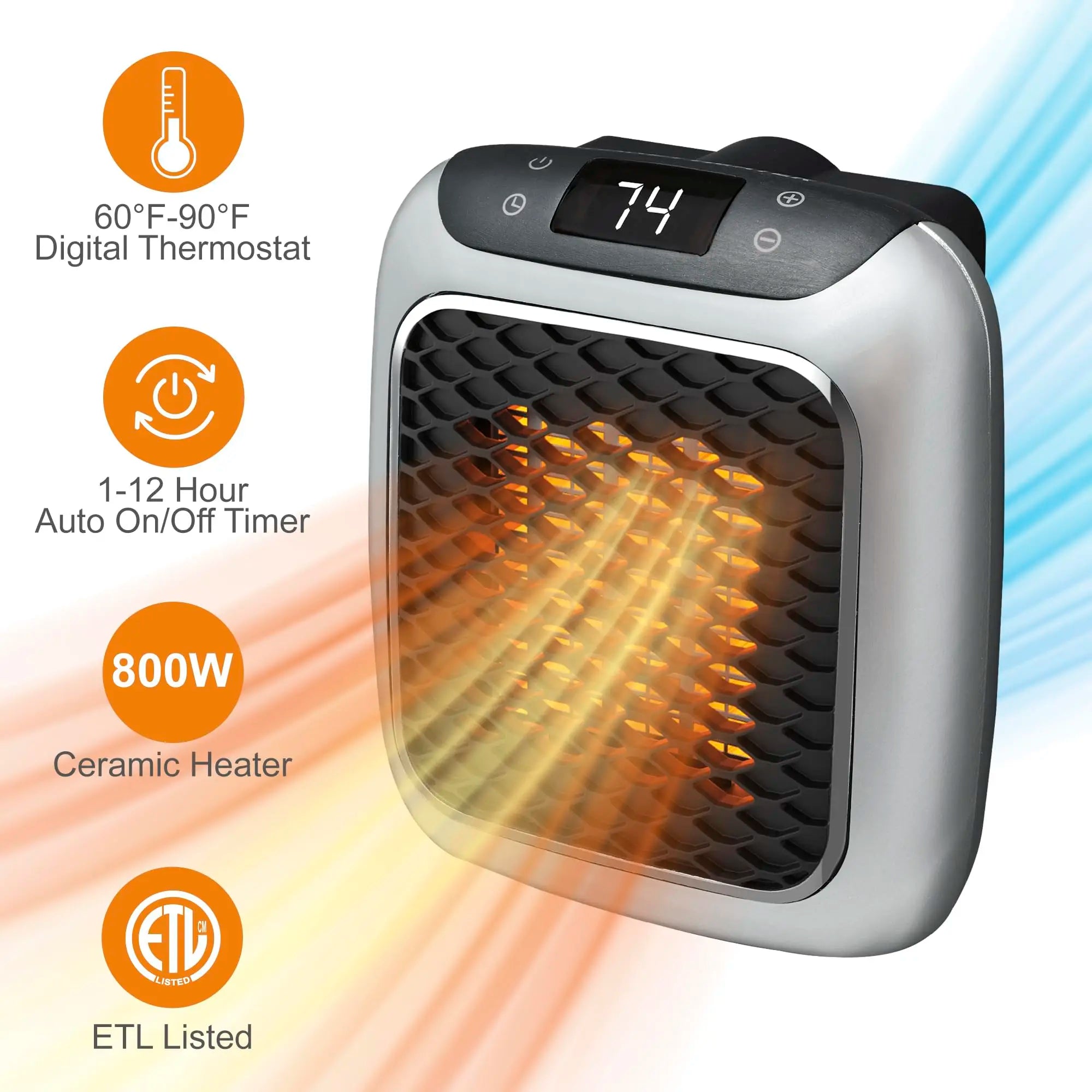 Compact Travel Plug-In Electric Heater