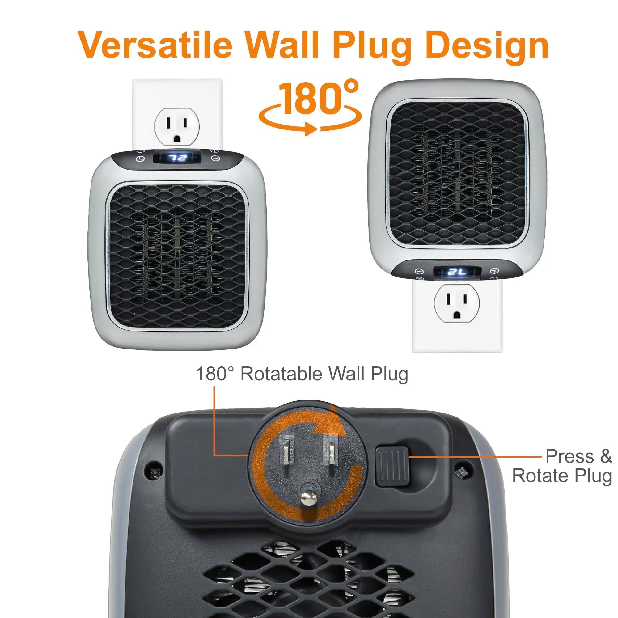 Compact Travel Plug-In Electric Heater