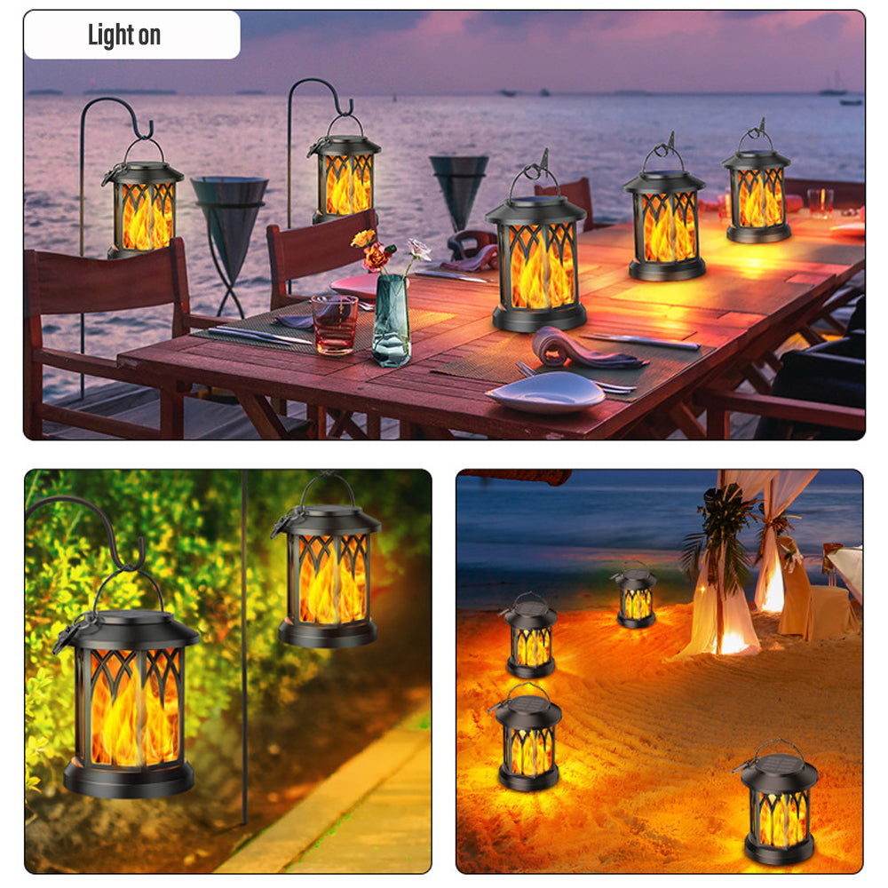 FlameGlow™ - Solar Hanging Flame Lantern