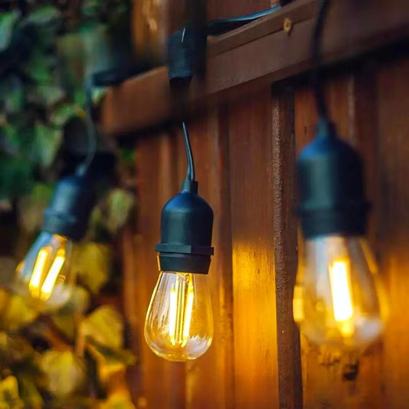 VoltGlow – Solar Industrial String Lights
