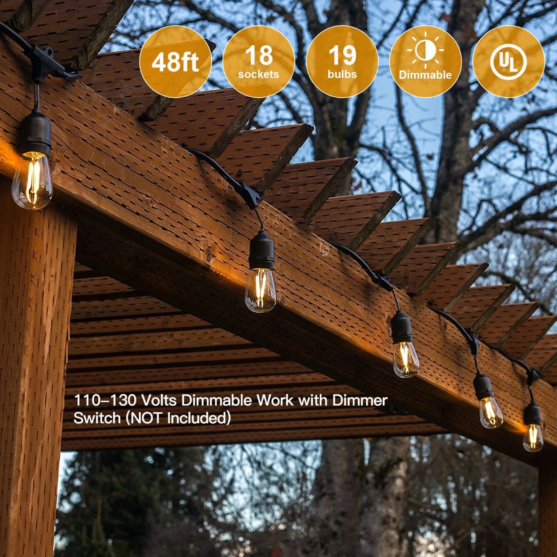 VoltGlow – Solar Industrial String Lights