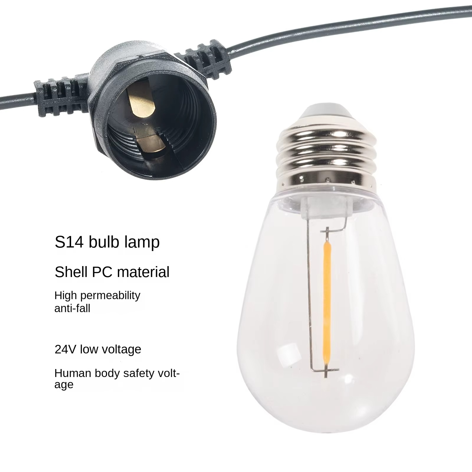 VoltGlow – Solar Industrial String Lights