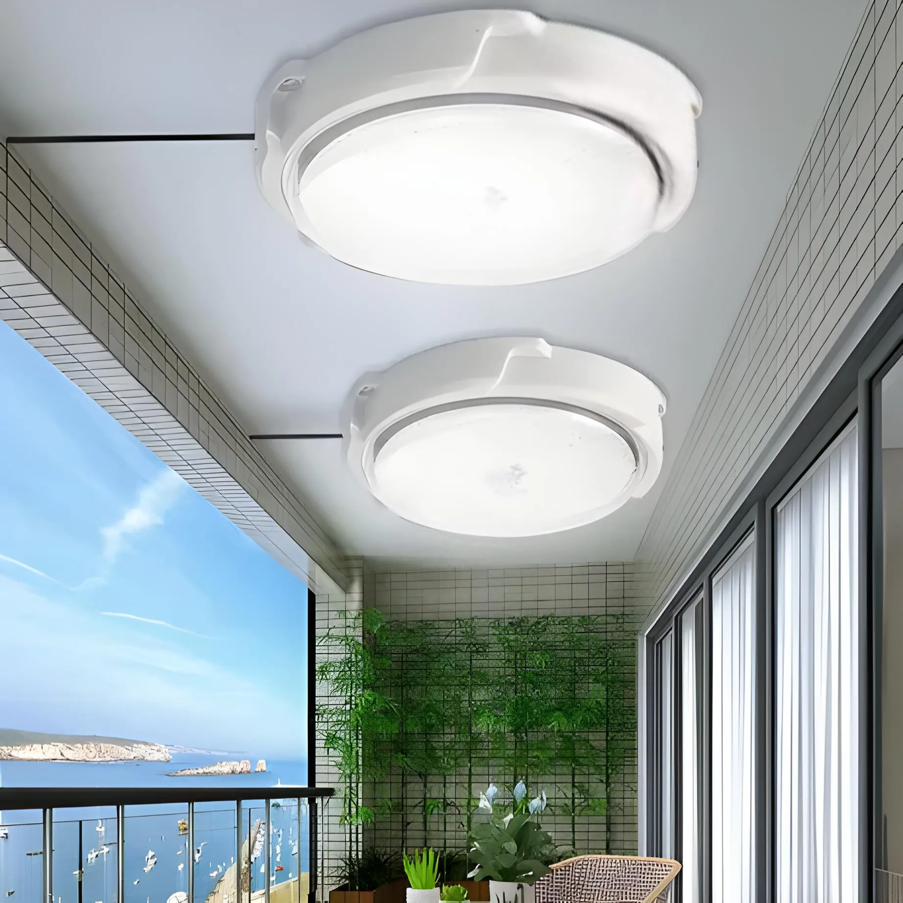 Solar Ceiling Light Indoor/Outdoor With Remote Control