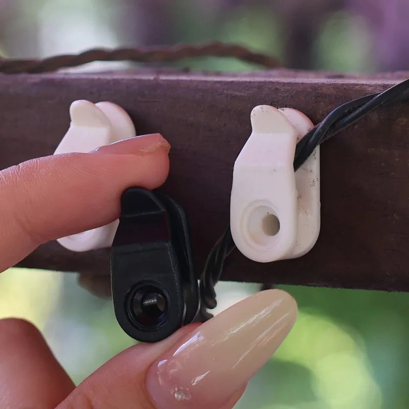Weatherproof Outdoor Light Clips – LED Fairy Light Hooks for Garden, Christmas & Party Decor