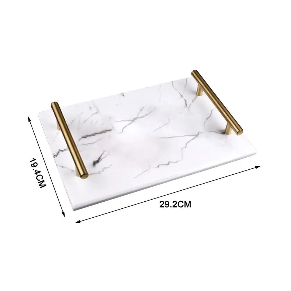 Nordic Marble-Style Display Tray