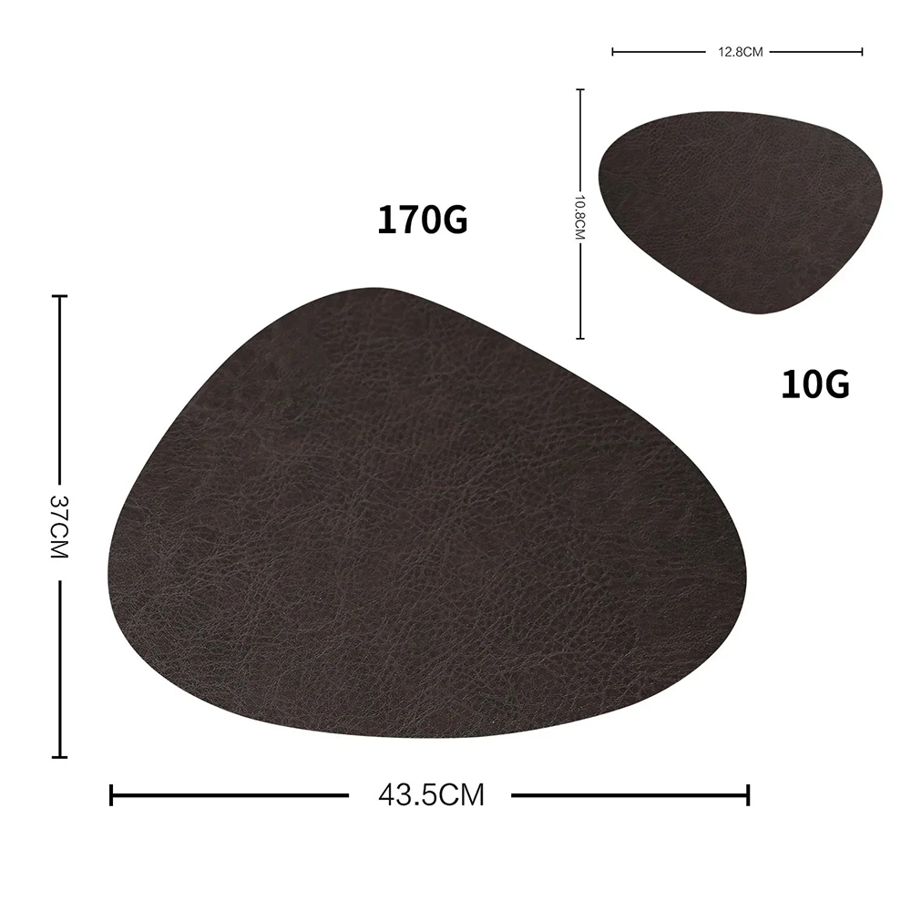 Cowhide Leather Table Placemat & Coaster