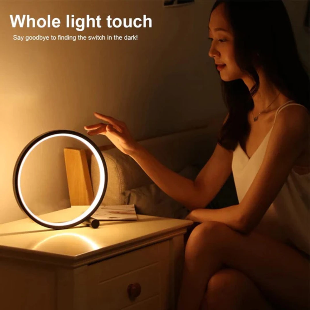 Oia - Modern Circle LED Touch Lamp