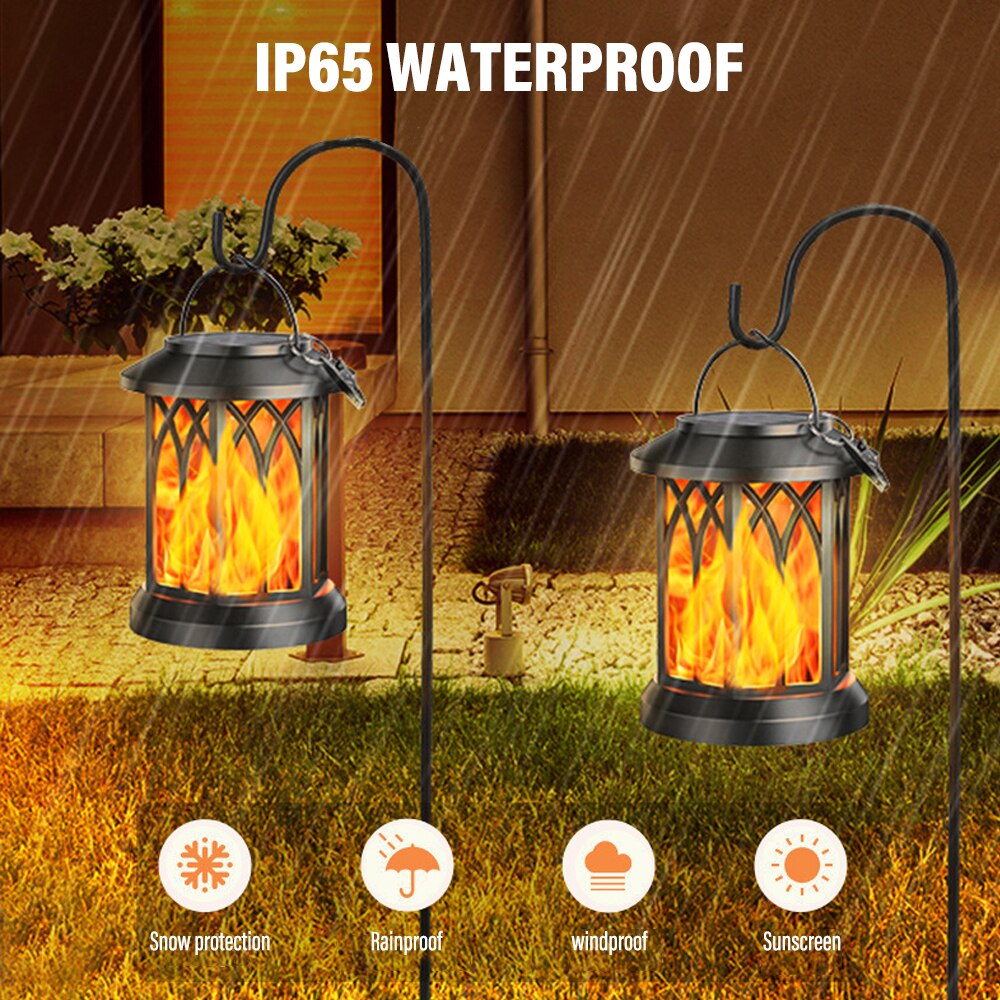 FlameGlow™ - Solar Hanging Flame Lantern