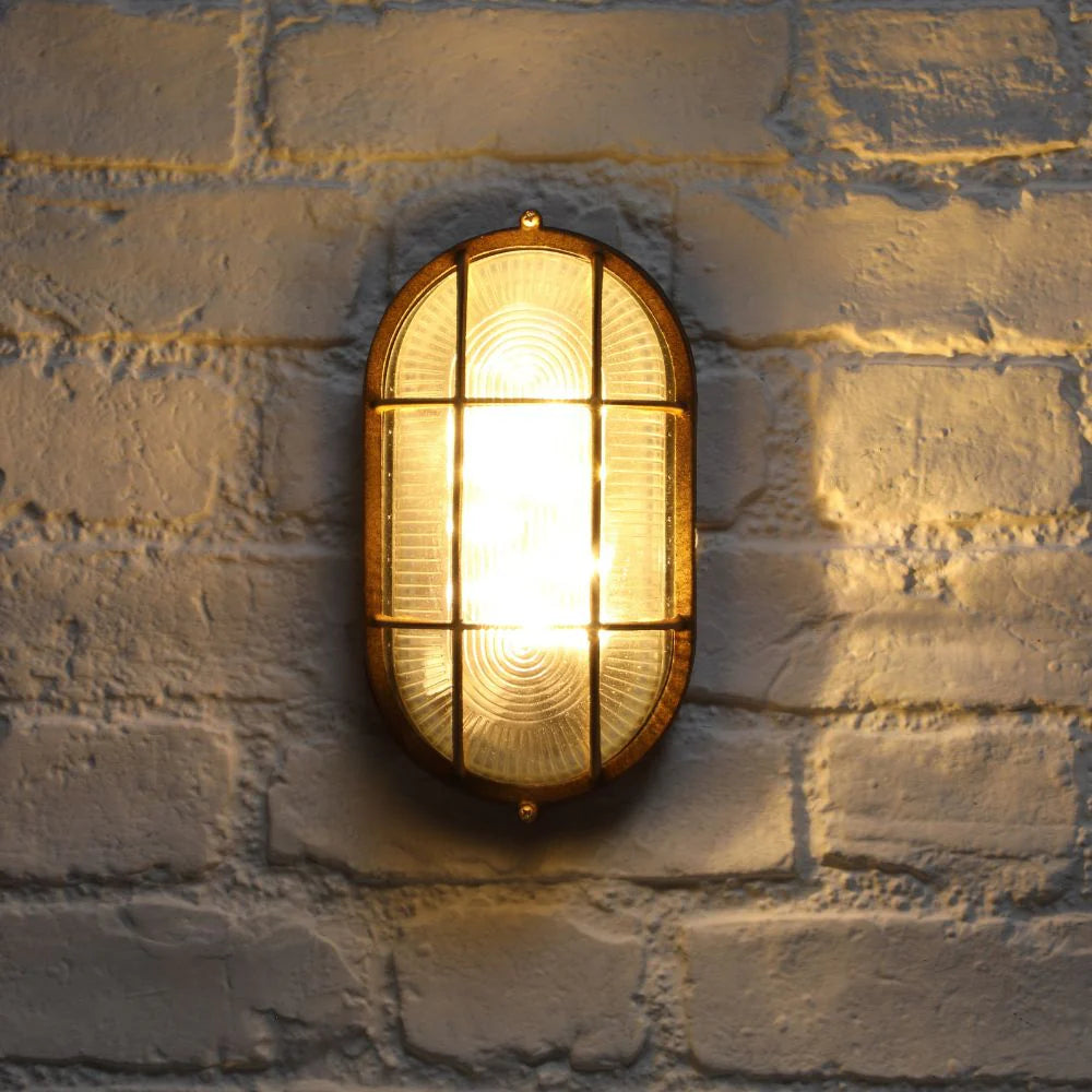 RustiGlow - Oval Solar Wall Light