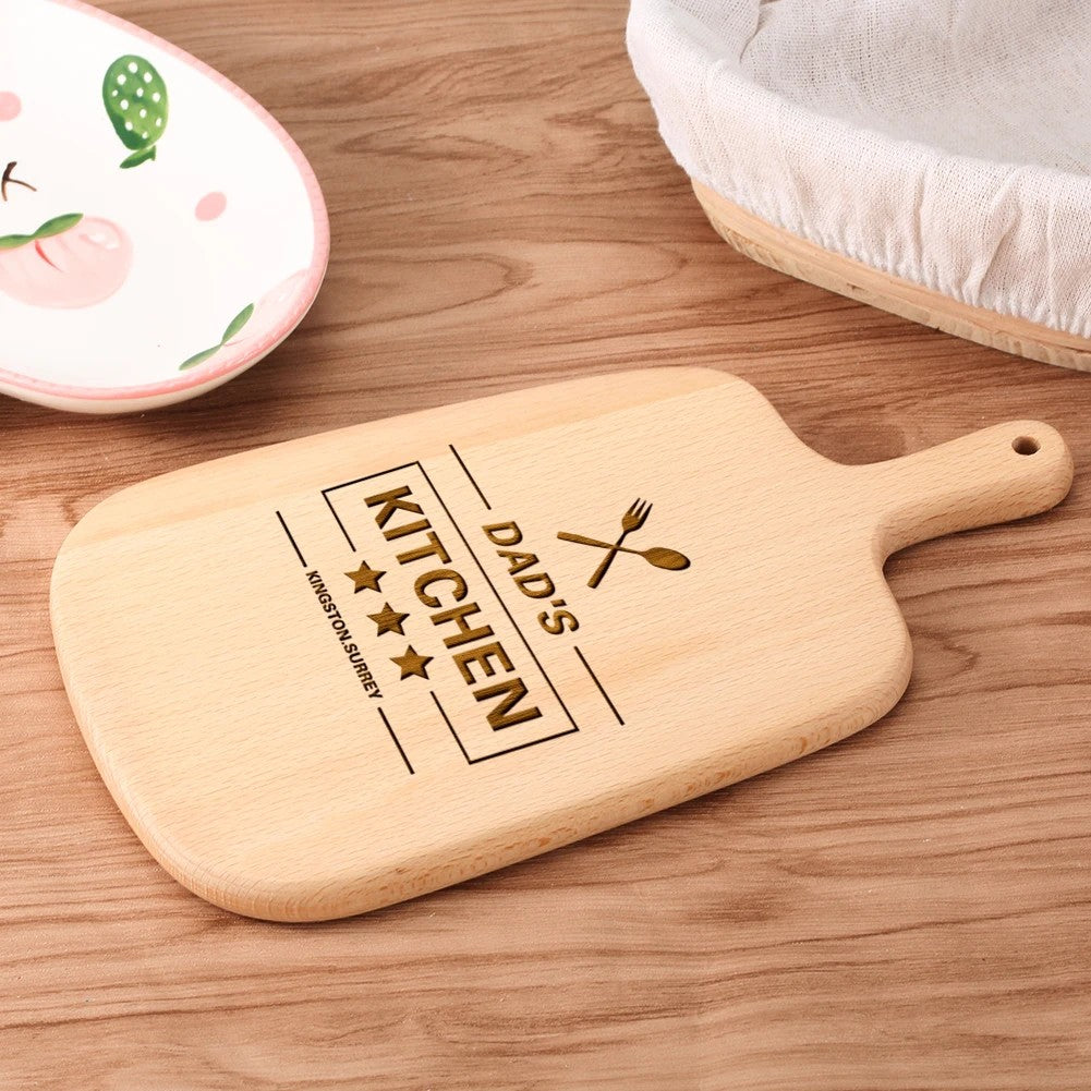 Elegant Custom Kitchen Cutting Board – Personalized Wooden Gift