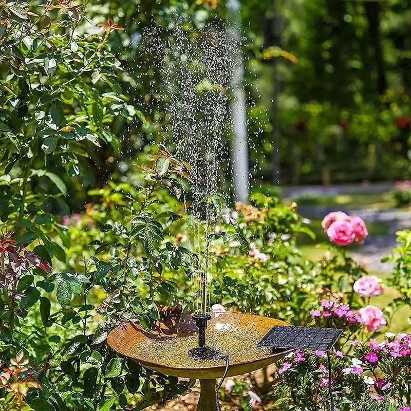 AquaBloom Solar Fountain Kit – Garden Pump with Panel