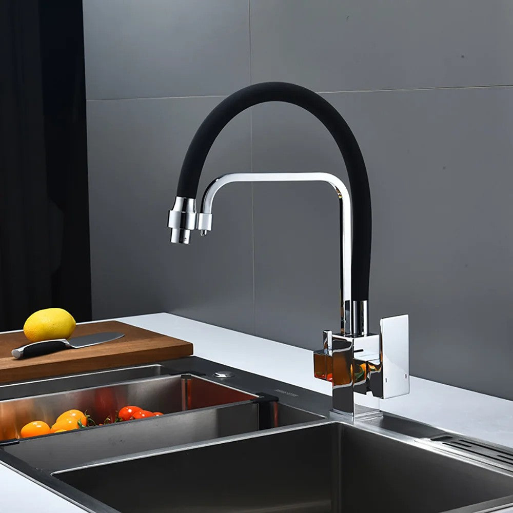 Ater - Black Chrome Kitchen Faucet