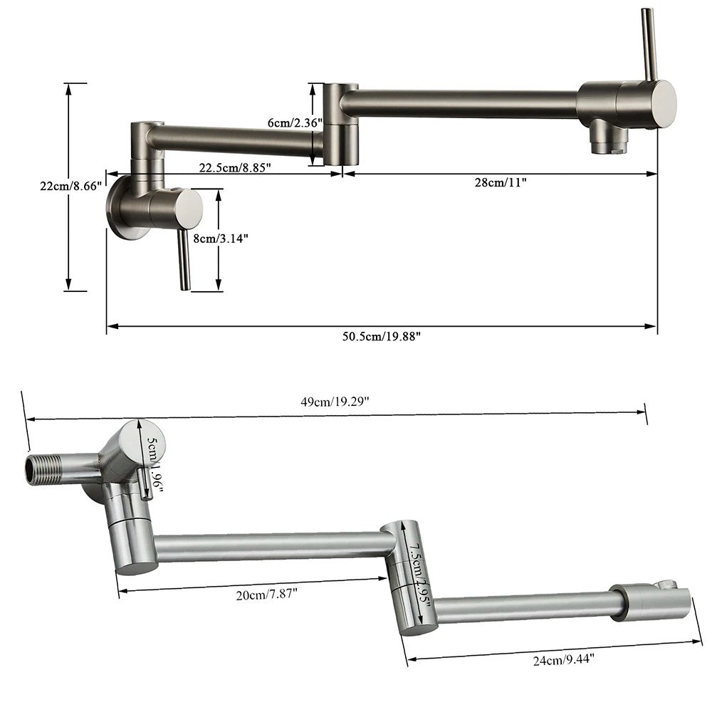 Bria - Wall-Mounted Pot Filler Faucet