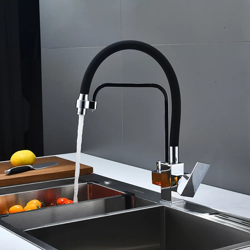 Ater - Black Chrome Kitchen Faucet