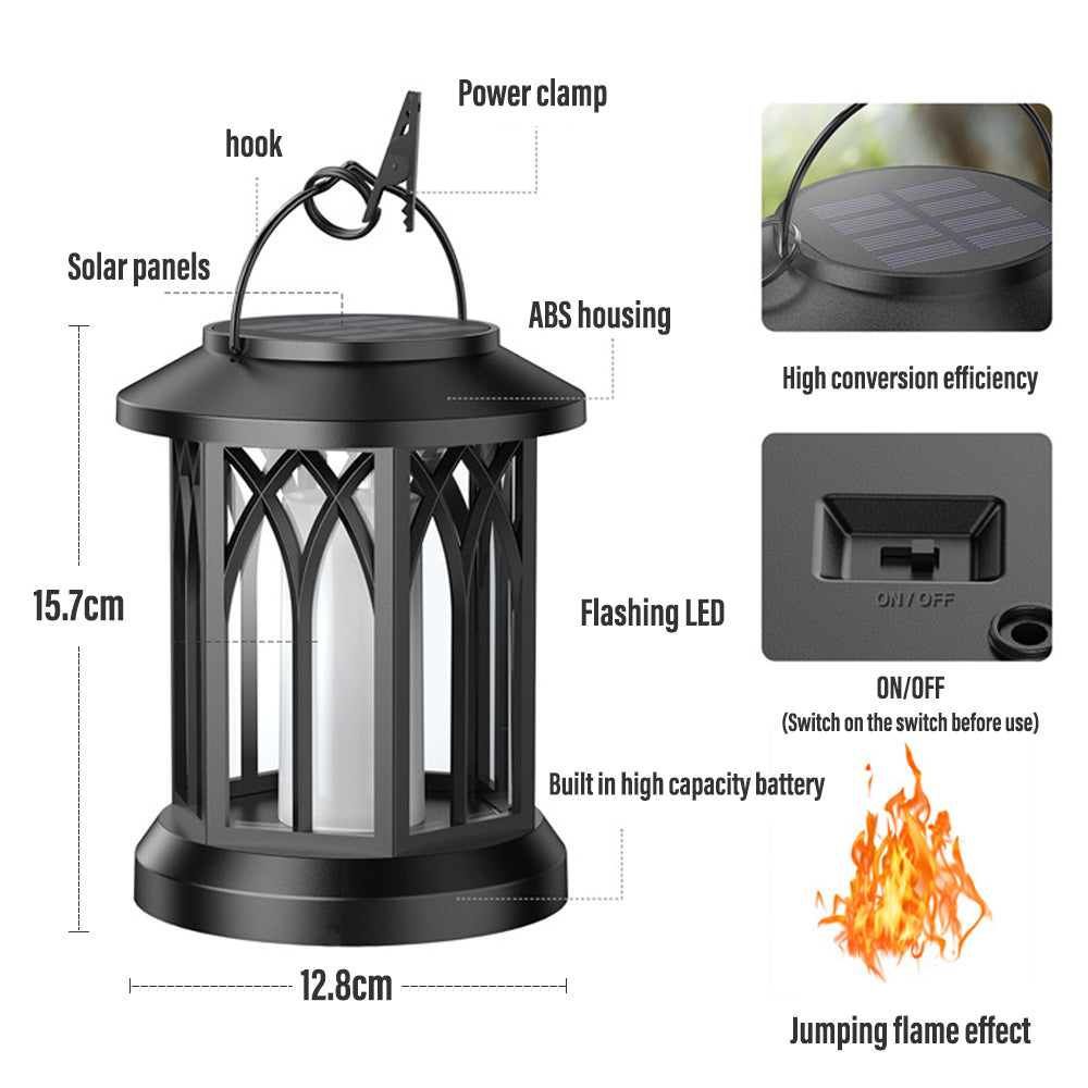 FlameGlow™ - Solar Hanging Flame Lantern