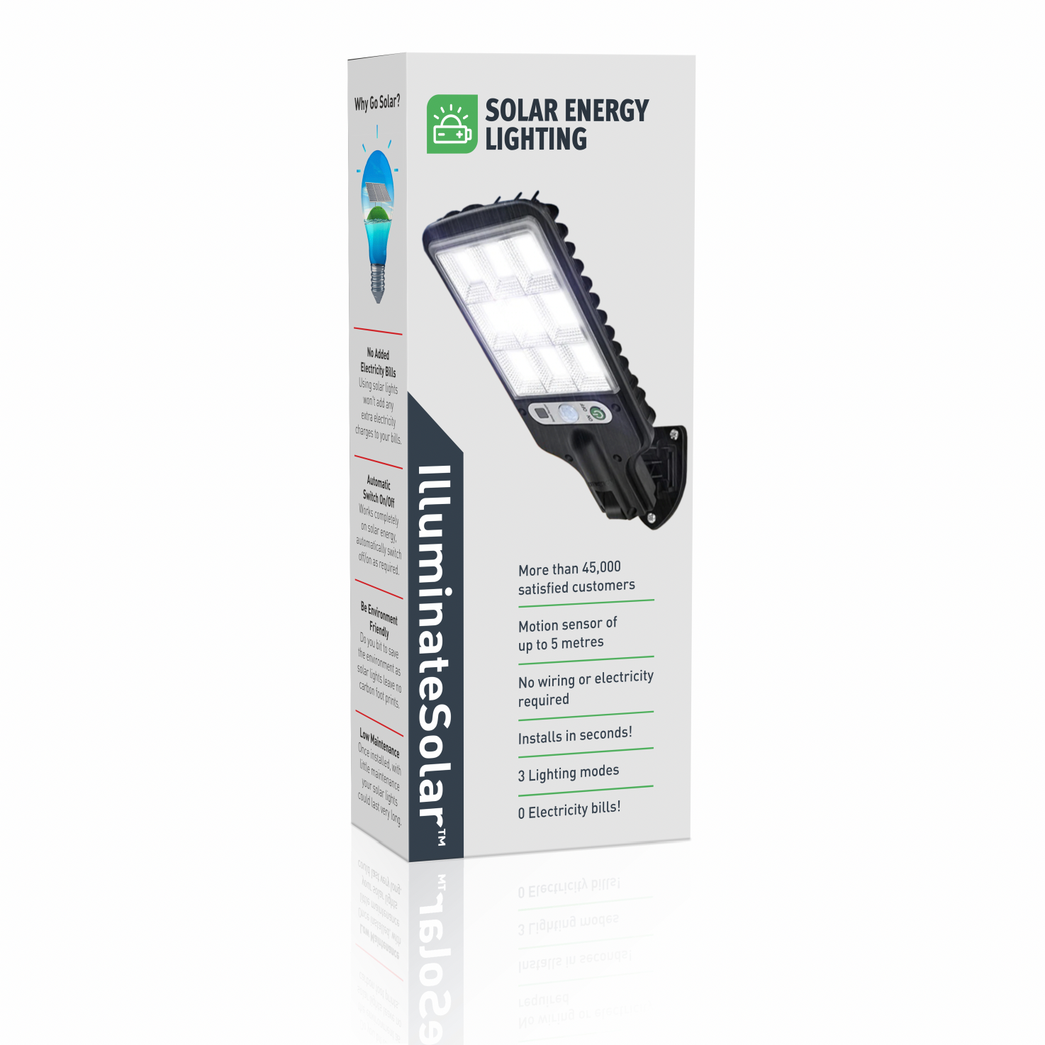 Solar shop light with switch deals